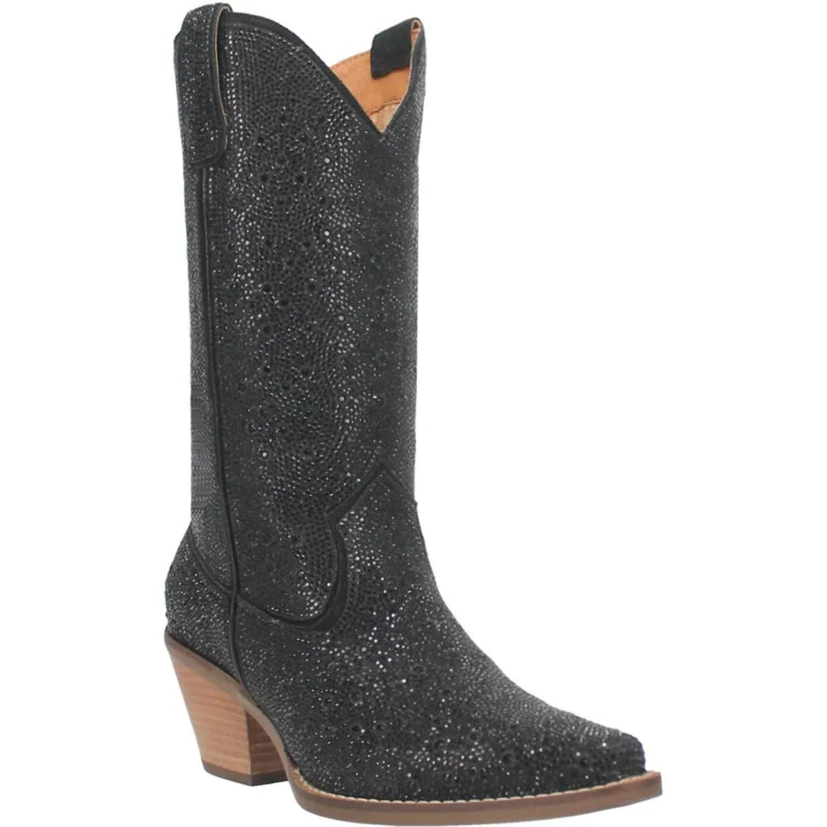 Dingo Silver Dollar - Womens Leather Cowgirl Boots - Silver, Black, & Pink