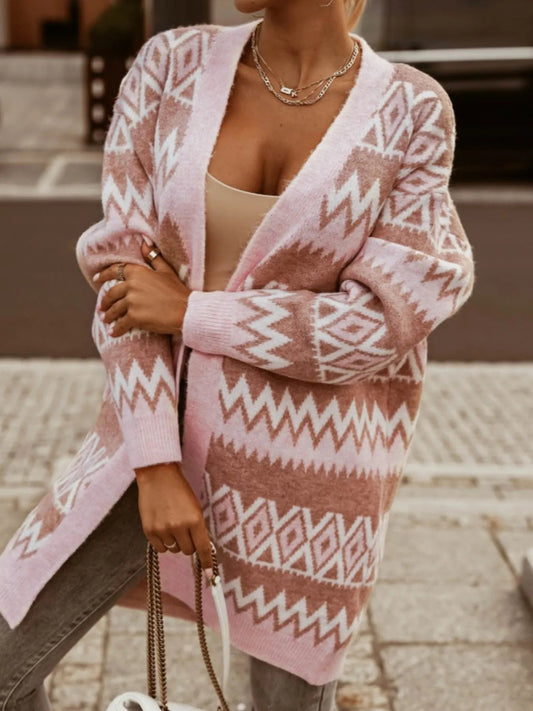 Southwester Pattern Longline Cardigan - Bumpkin Ranchwear