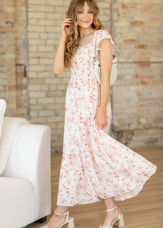 Cap Sleeve Midi Dress
