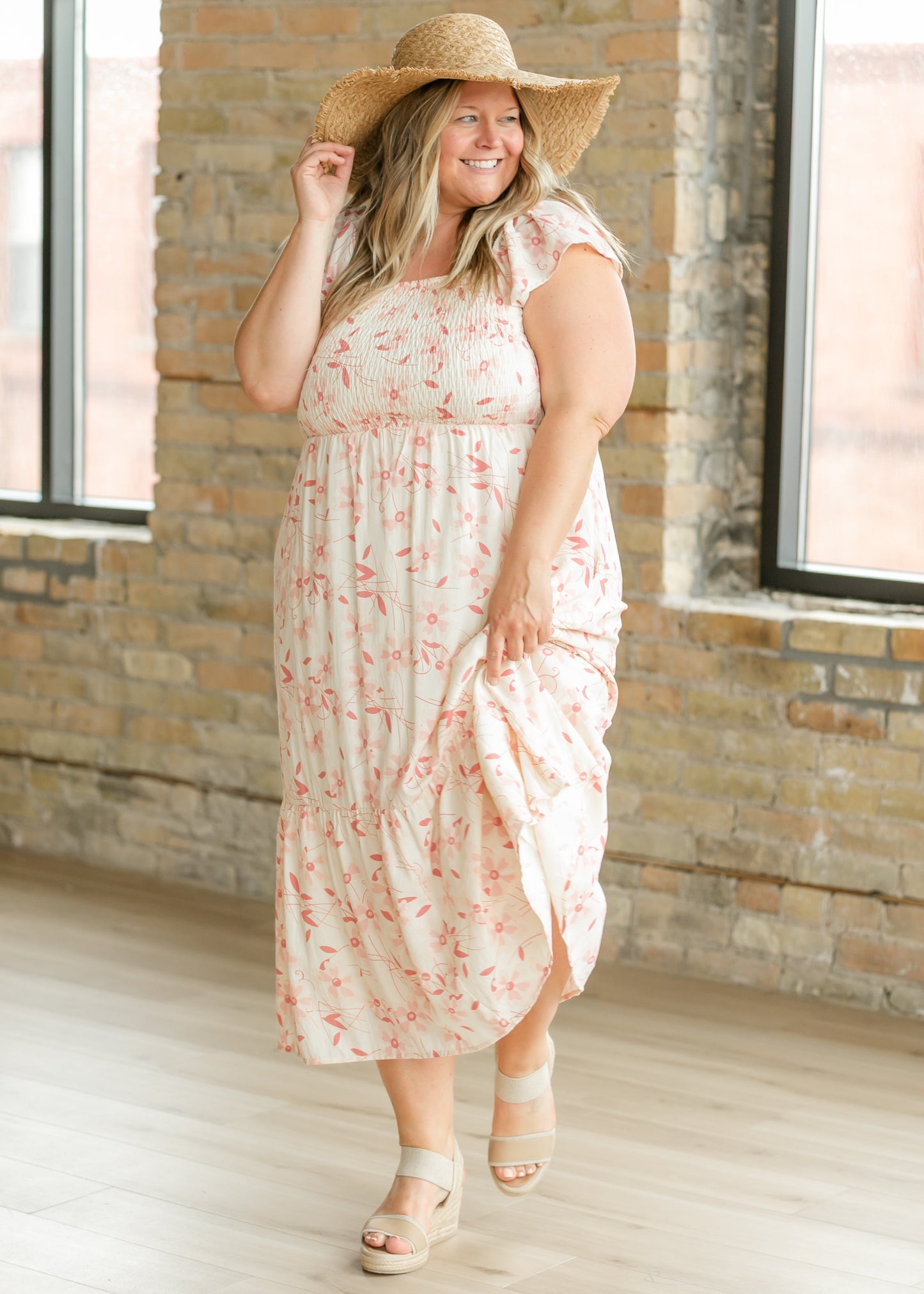 Cap Sleeve Midi Dress