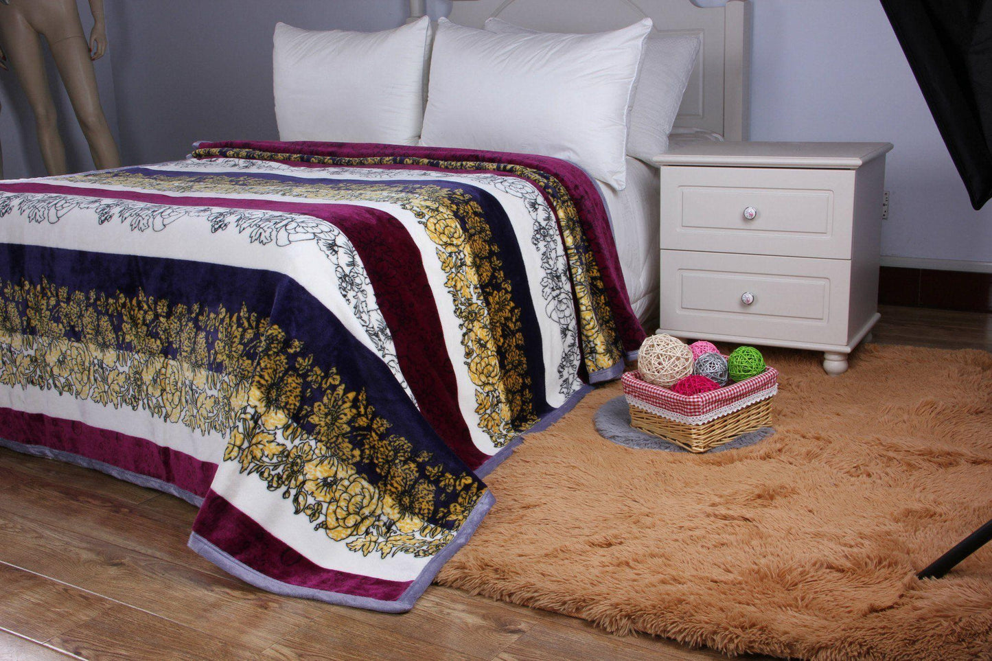 Roadside Carnations Mink Flannel Fleece Throw Blanket