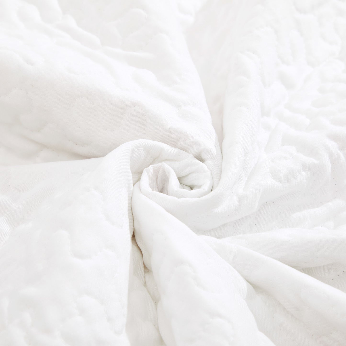 Romantic Roses Floral Throw Blanket - Lovely Spring Pink & White Scalloped Edges