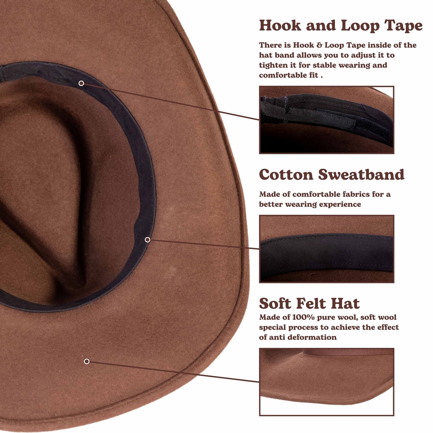 Timber Chestnut Felt Cowboy Hat