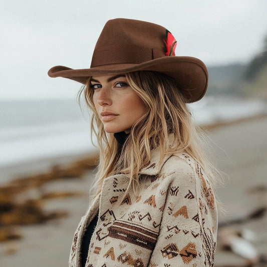 Timber Chestnut Felt Cowboy Hat - Bumpkin Ranchwear