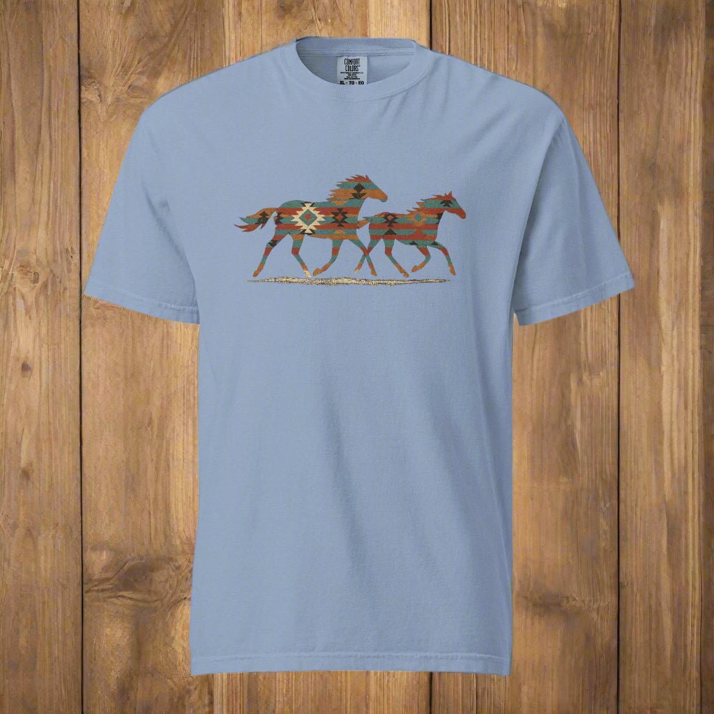 Tribal Running Horses Men's tee - Bumpkin Ranchwear
