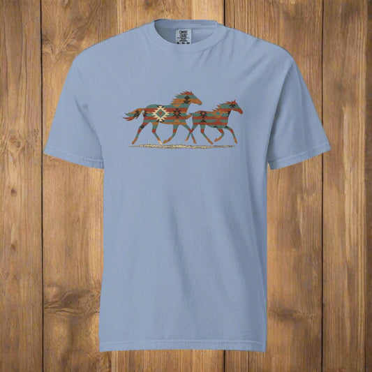 Tribal Running Horses Men's tee - Bumpkin Ranchwear