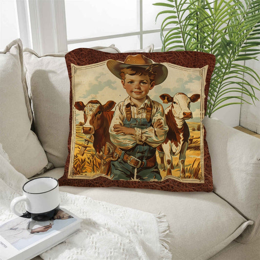 Vintage Cowboy Pillow Case - Bumpkin Ranchwear