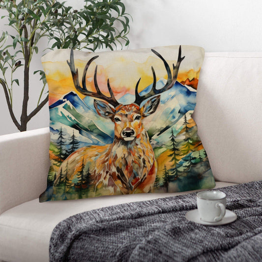 Watercolor Buck Pillow Case - Bumpkin Ranchwear