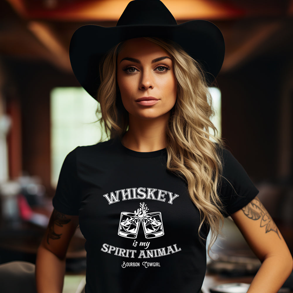 Unisex Whiskey Is My Spirit Animal Graphic Tee
