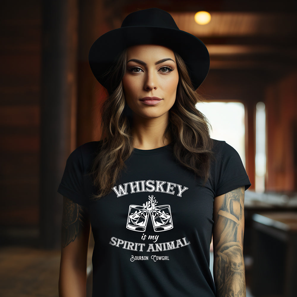 Unisex Whiskey Is My Spirit Animal Graphic Tee