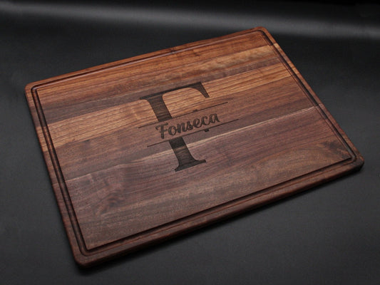 XL Personalized Walnut Serving Tray